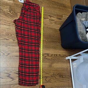J Crew Red Plaid Pajama Pants, Medium